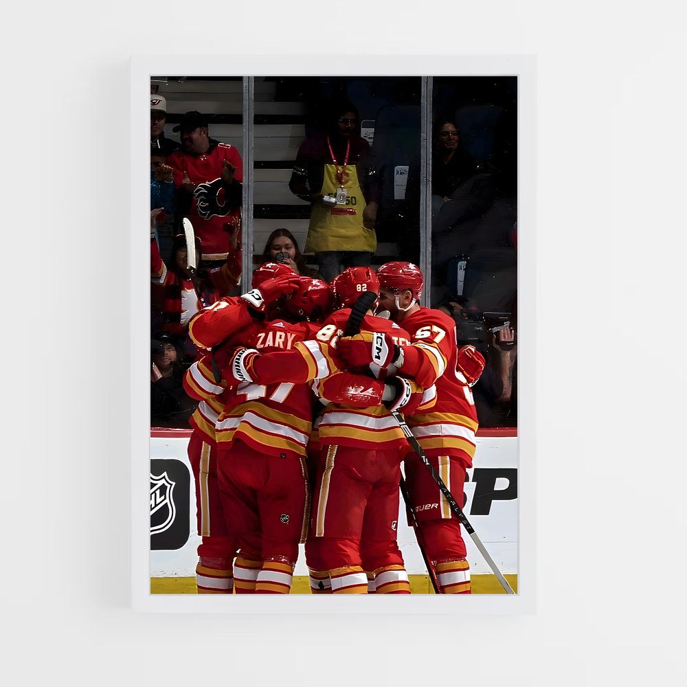 Poster Calgary de flames – affiche Hockey sur glace (vue 3)
